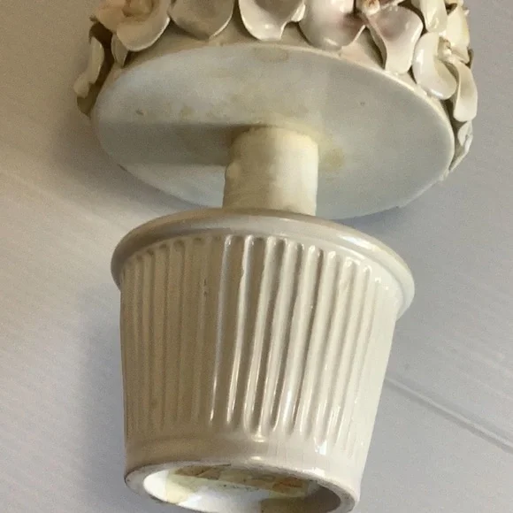 ARDALT Italy Vintage‎ Fiori Bianco Porcelain Topiary Tree Cottagecore 14” - Picture 5 of 14